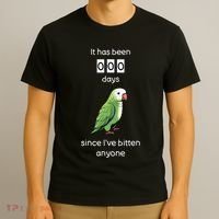 Funny Quaker Biting Quaker Parrot Joke Monk Parrot T-Shirt thumb 3