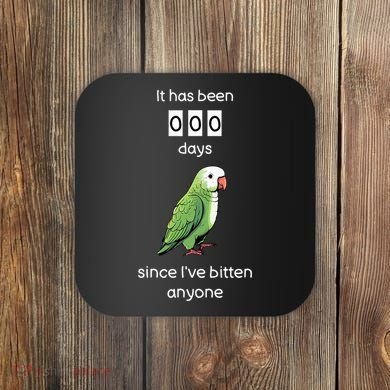 Funny Quaker Biting Quaker Parrot Joke Monk Parrot Coaster
