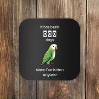 Funny Quaker Biting Quaker Parrot Joke Monk Parrot Coaster thumb 0