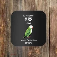 Funny Quaker Biting Quaker Parrot Joke Monk Parrot Coaster thumb 0