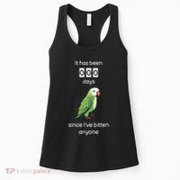 Funny Quaker Biting Quaker Parrot Joke Monk Parrot Women's Tank Top thumb 0