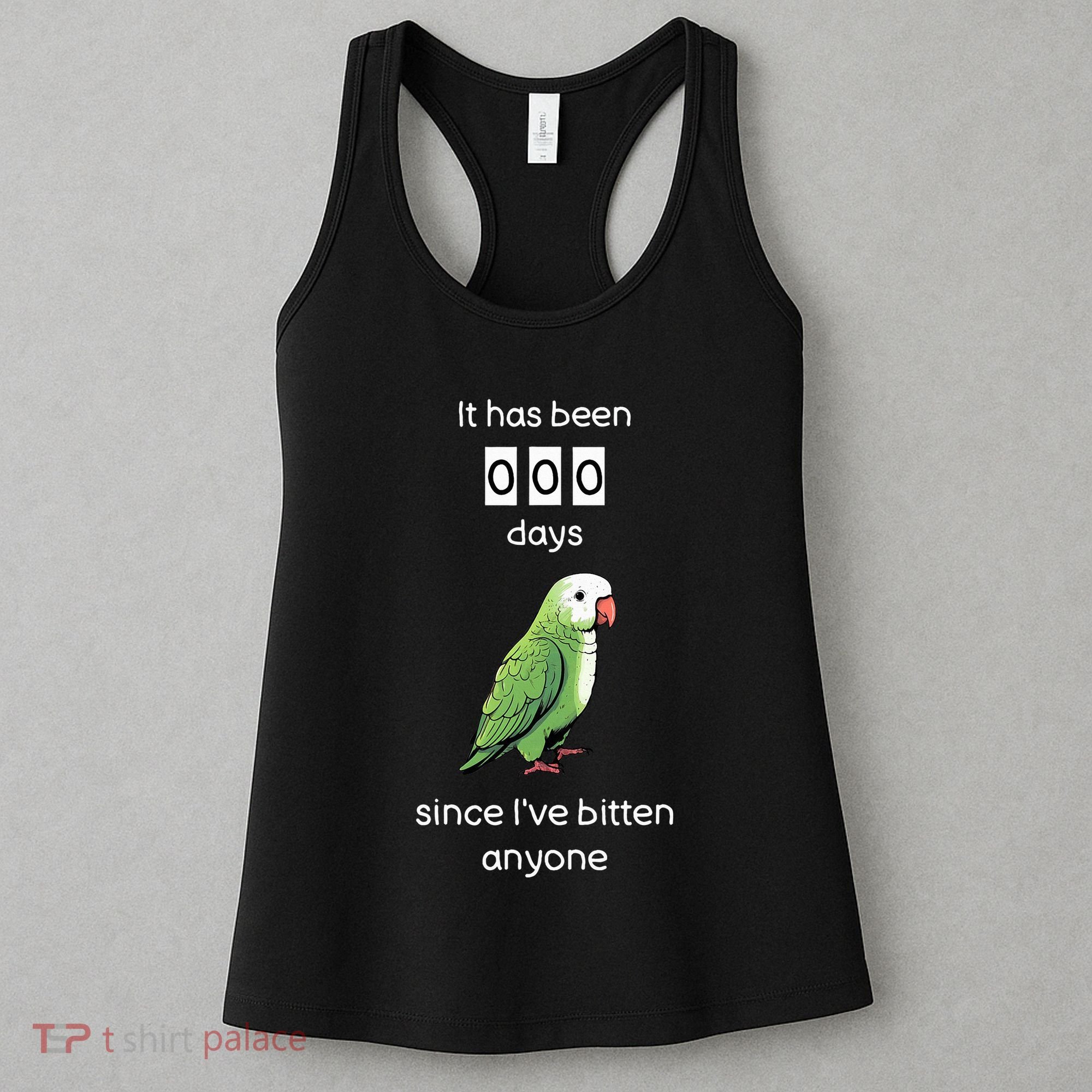 Funny Quaker Biting Quaker Parrot Joke Monk Parrot Women's Tank Top