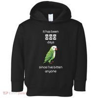 Funny Quaker Biting Quaker Parrot Joke Monk Parrot Toddler Hoodie thumb 0