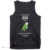 Funny Quaker Biting Quaker Parrot Joke Monk Parrot Tank Top thumb 0