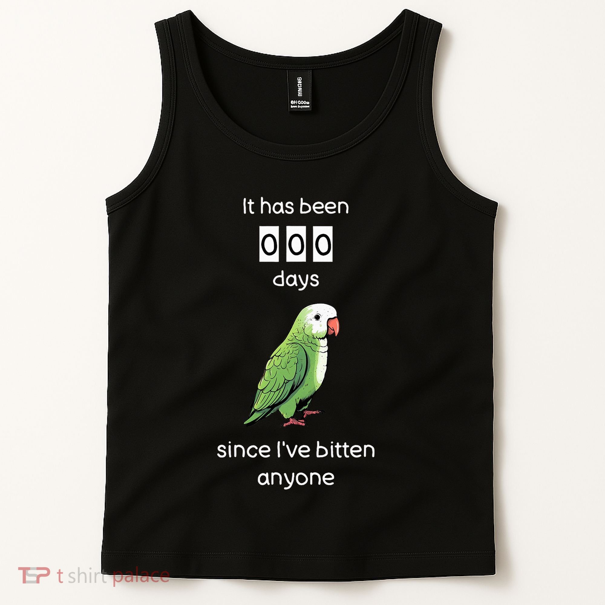 Funny Quaker Biting Quaker Parrot Joke Monk Parrot Tank Top