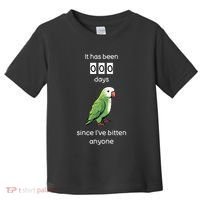 Funny Quaker Biting Quaker Parrot Joke Monk Parrot Toddler T-Shirt thumb 0