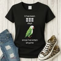 Funny Quaker Biting Quaker Parrot Joke Monk Parrot Women's T-Shirt thumb 3