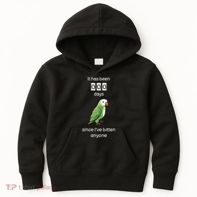 Funny Quaker Biting Quaker Parrot Joke Monk Parrot Kids Hoodie