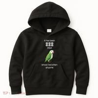 Funny Quaker Biting Quaker Parrot Joke Monk Parrot Kids Hoodie thumb 0