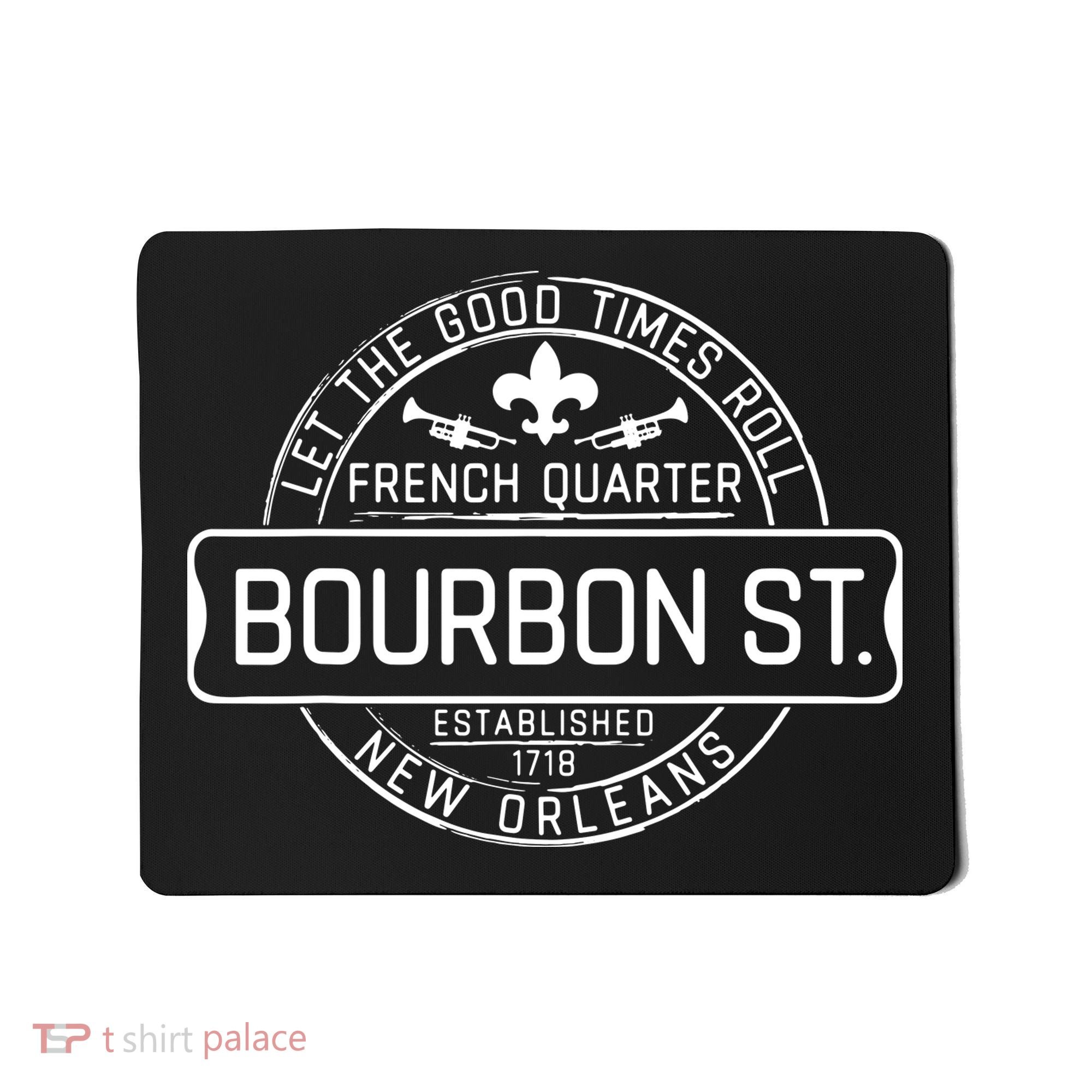 French Quarter Bourbon St New Orleans Fleur De Lis Souvenir Mousepad