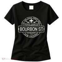 French Quarter Bourbon St New Orleans Fleur De Lis Souvenir Women's T-Shirt thumb 0