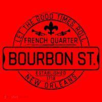 French Quarter Bourbon St New Orleans Fleur De Lis Souvenir Santa Hat thumb 1