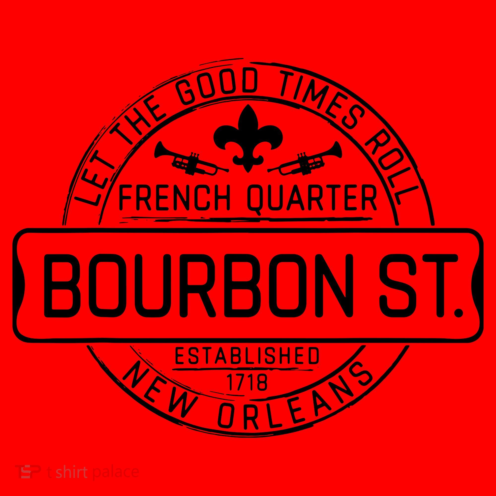 French Quarter Bourbon St New Orleans Fleur De Lis Souvenir Santa Hat