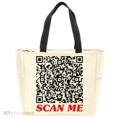 Fuckyou Qr Code Anti Social Sarcastic Tote Bag