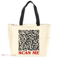 Fuckyou Qr Code Anti Social Sarcastic Tote Bag thumb 0