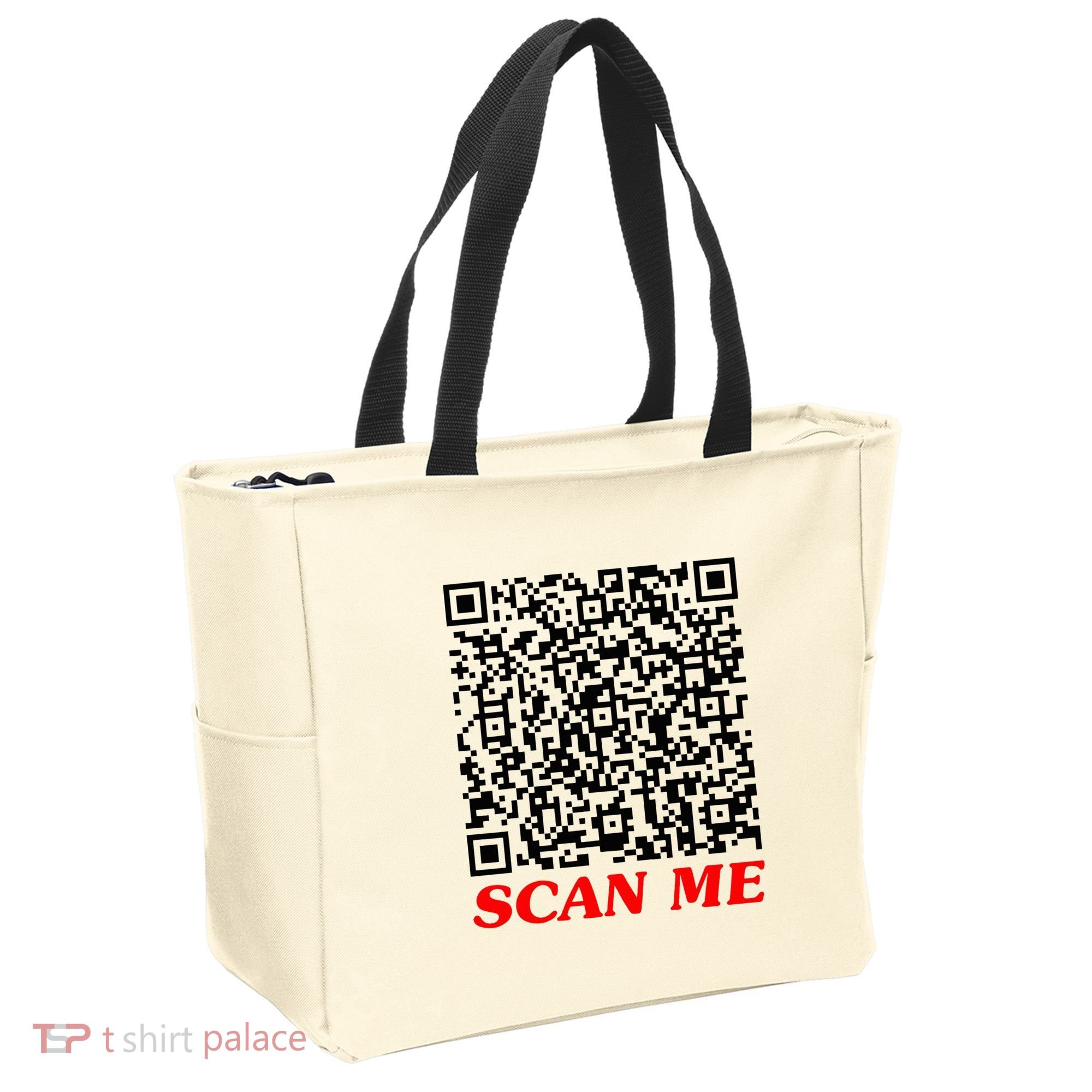 Fuckyou Qr Code Anti Social Sarcastic Tote Bag