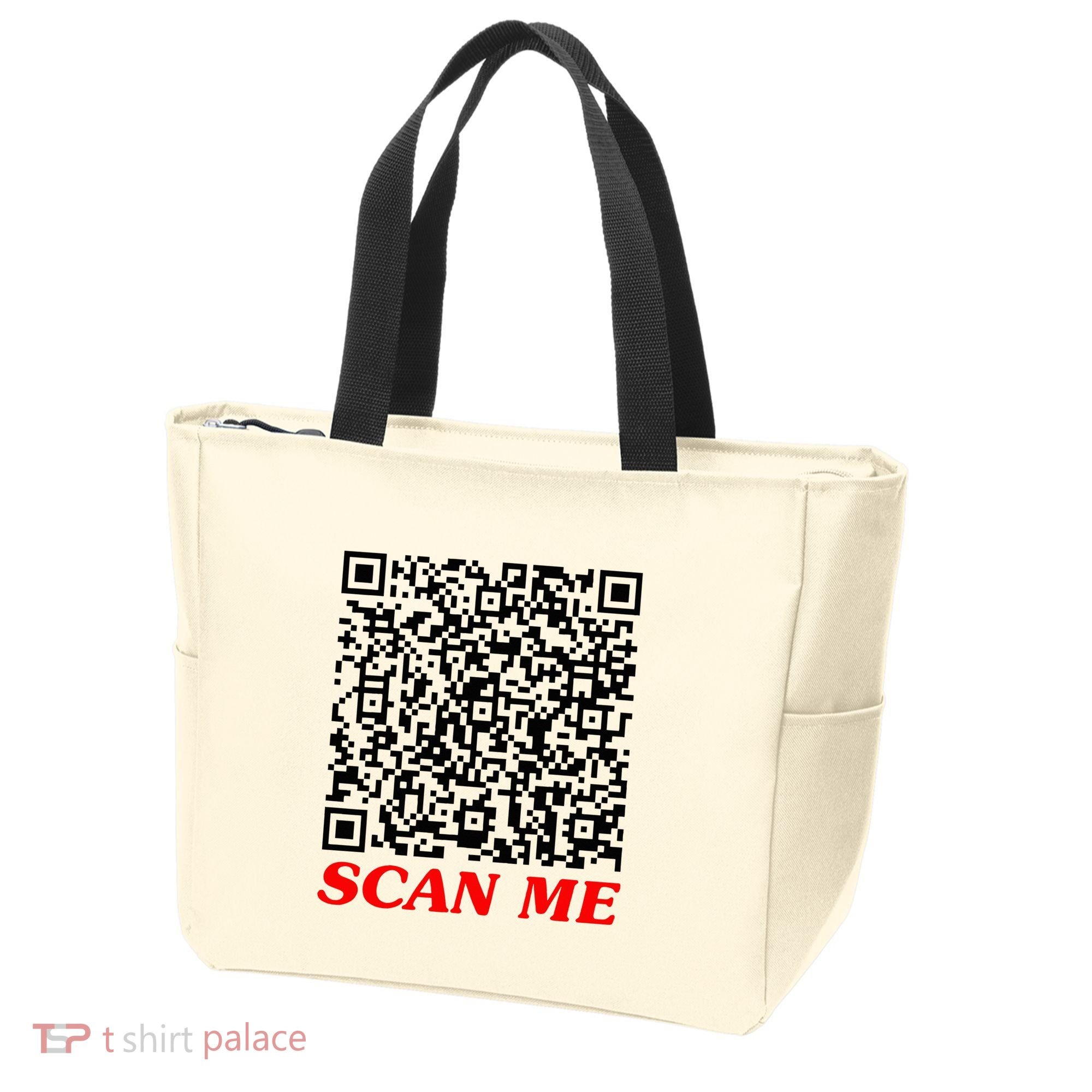 Fuckyou Qr Code Anti Social Sarcastic Tote Bag