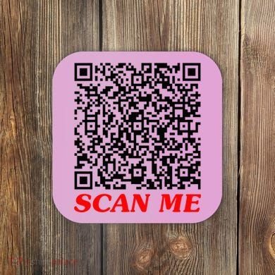 Fuckyou Qr Code Anti Social Sarcastic Coaster