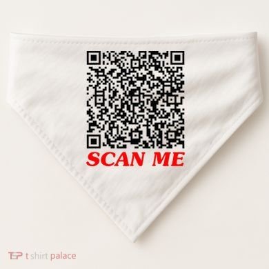 Fuckyou Qr Code Anti Social Sarcastic USA-Made Doggie Bandana