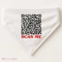 Fuckyou Qr Code Anti Social Sarcastic USA-Made Doggie Bandana thumb 0