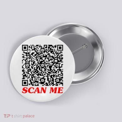 Fuckyou Qr Code Anti Social Sarcastic Button