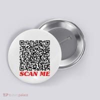 Fuckyou Qr Code Anti Social Sarcastic Button thumb 0