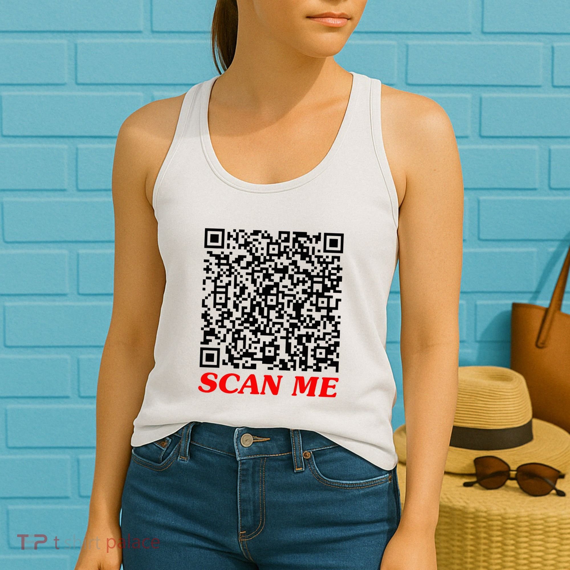 Fuckyou Qr Code Anti Social Sarcastic Women's Tank Top