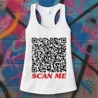 Fuckyou Qr Code Anti Social Sarcastic Women's Tank Top thumb 3