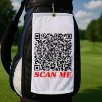 Fuckyou Qr Code Anti Social Sarcastic Golf Towel thumb 2