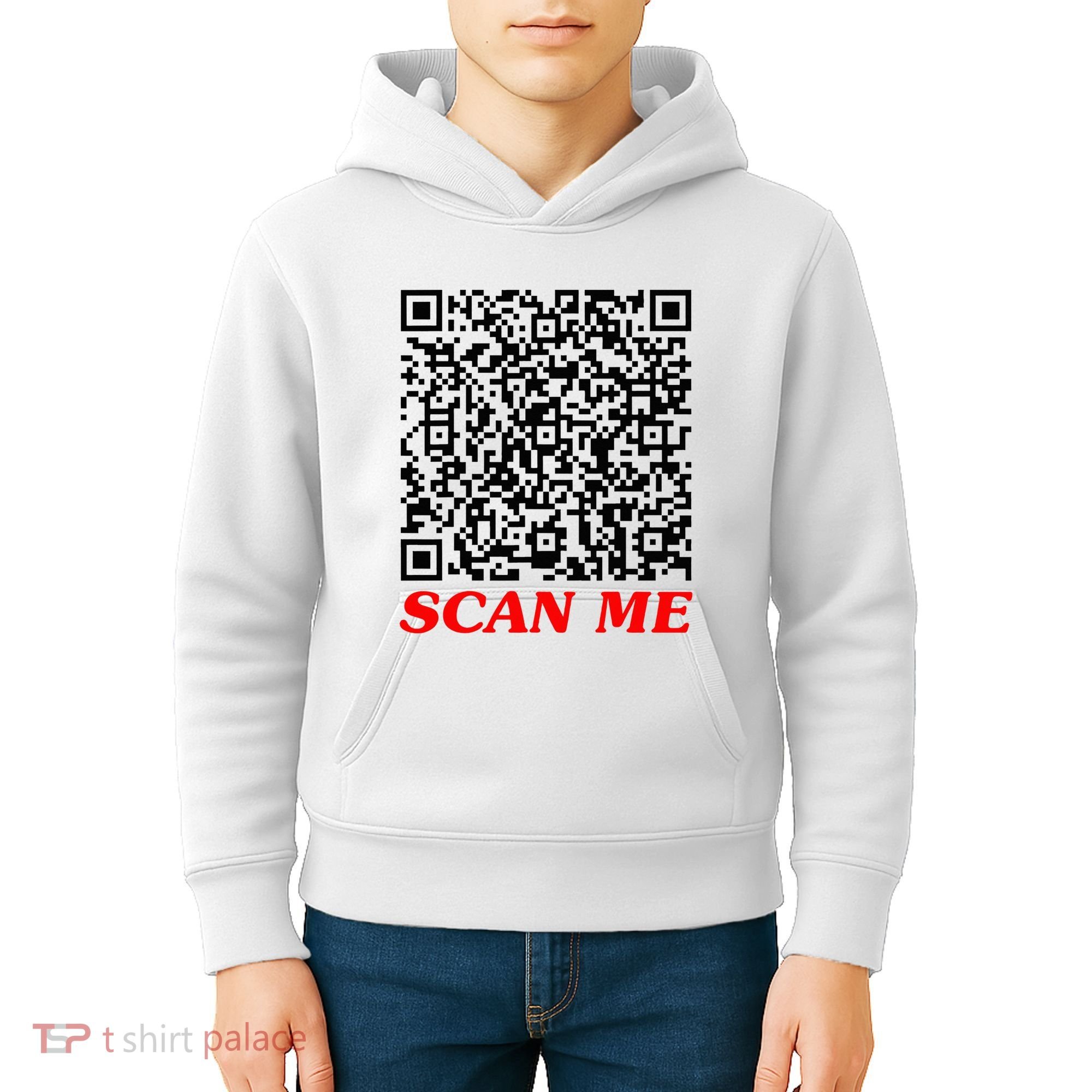 Fuckyou Qr Code Anti Social Sarcastic Kids Hoodie