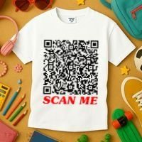 Fuckyou Qr Code Anti Social Sarcastic Kids T-Shirt thumb 3