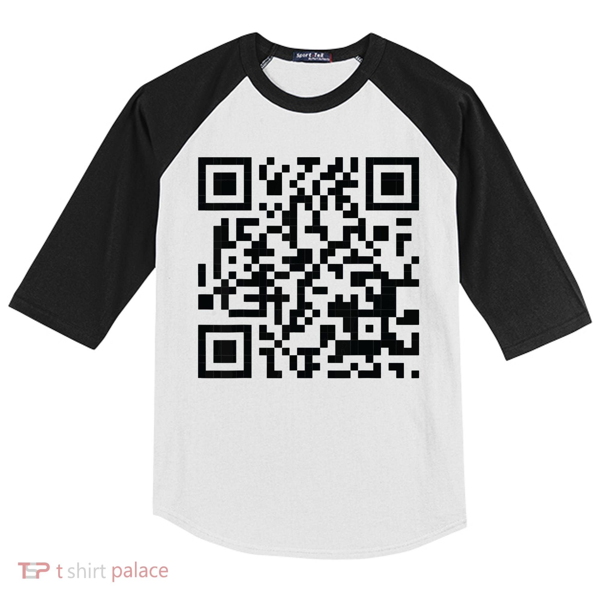 Fuckoff Qr Code Kids Colorblock Raglan Jersey