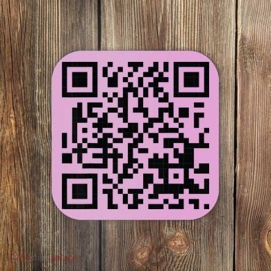 Fuckoff Qr Code Coaster