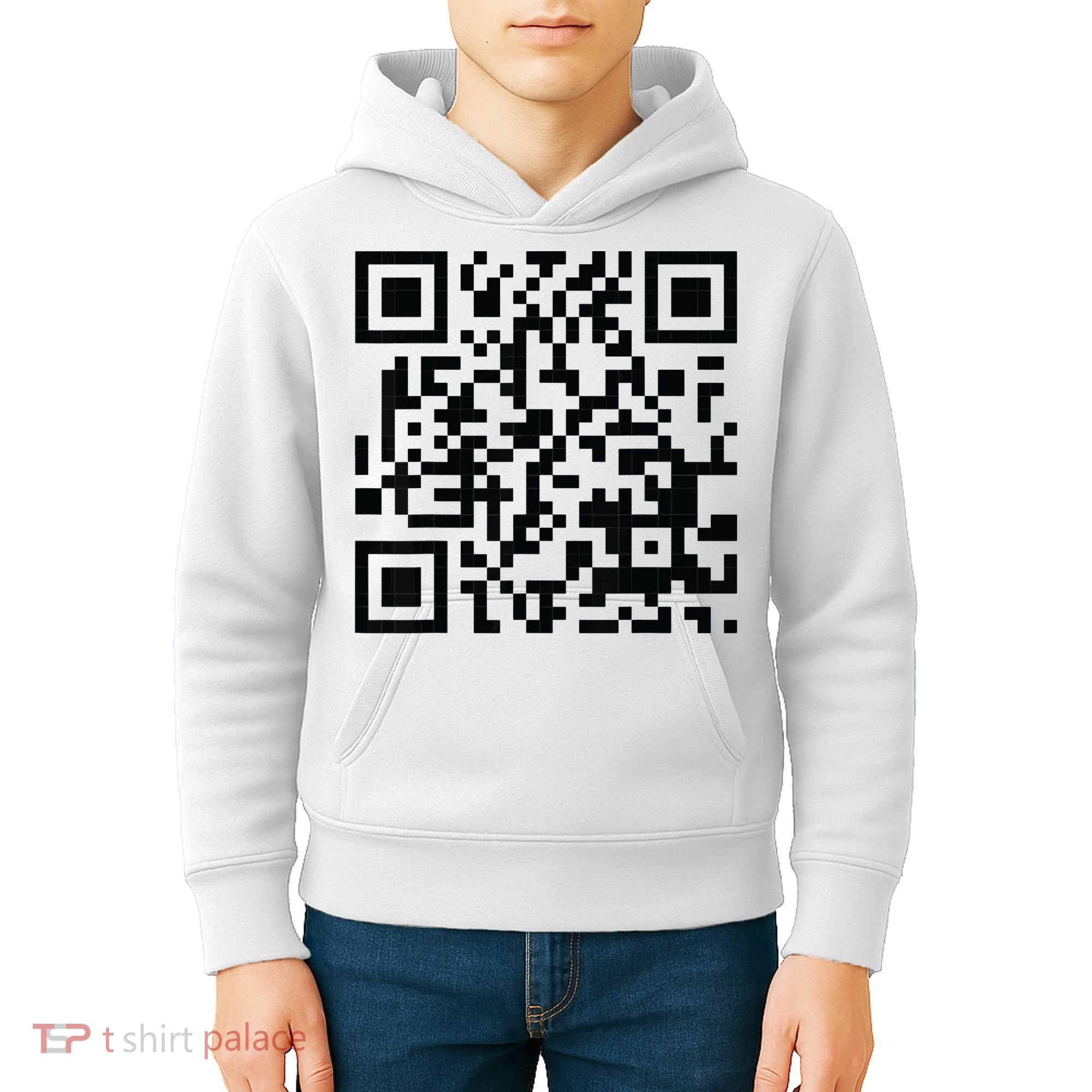 Fuckoff Qr Code Kids Hoodie