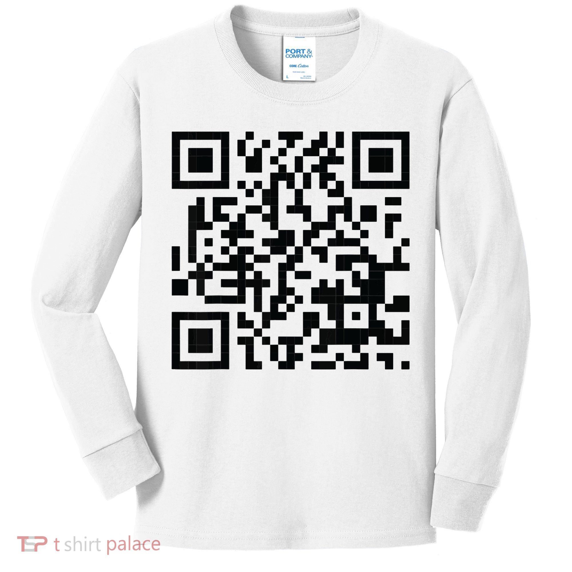 Fuckoff Qr Code Kids Long Sleeve Shirt