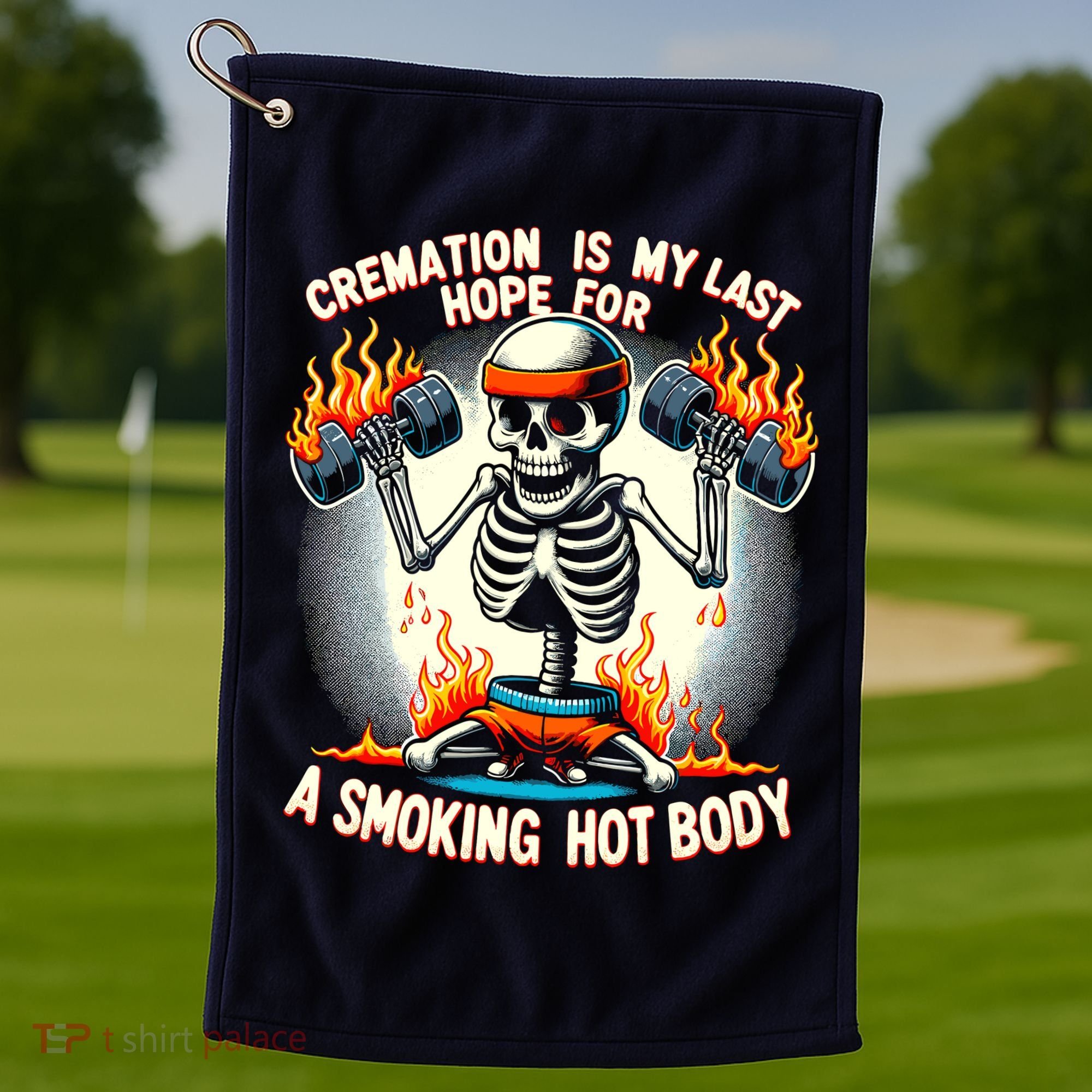 Funny Quote Cremation Is My Last Hope For A Smoking Hot Body Golf Towel