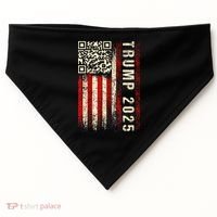 Funny Qr Donald Trump Dancing 4745 Code Video USA-Made Doggie Bandana thumb 0
