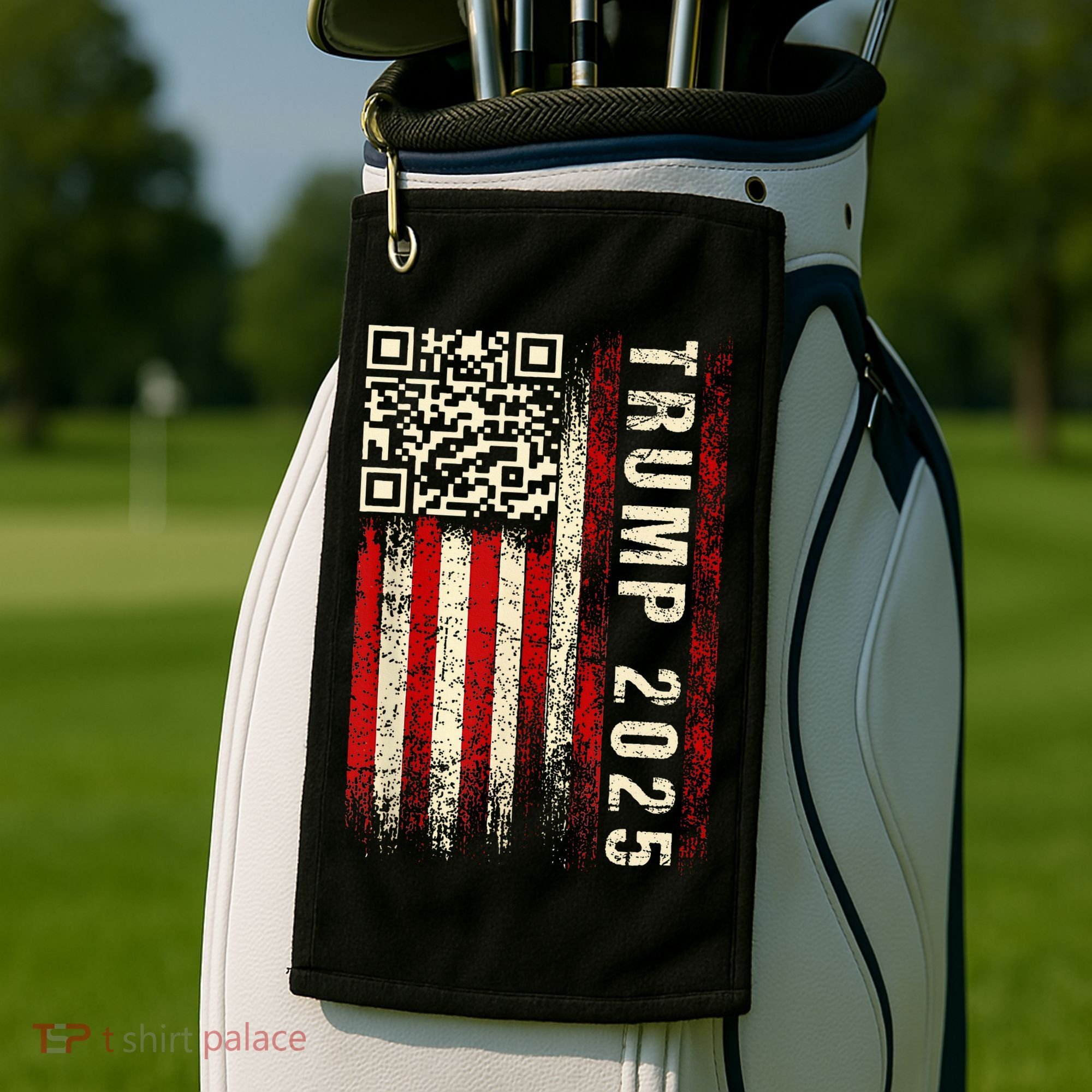 Funny Qr Donald Trump Dancing 4745 Code Video Golf Towel