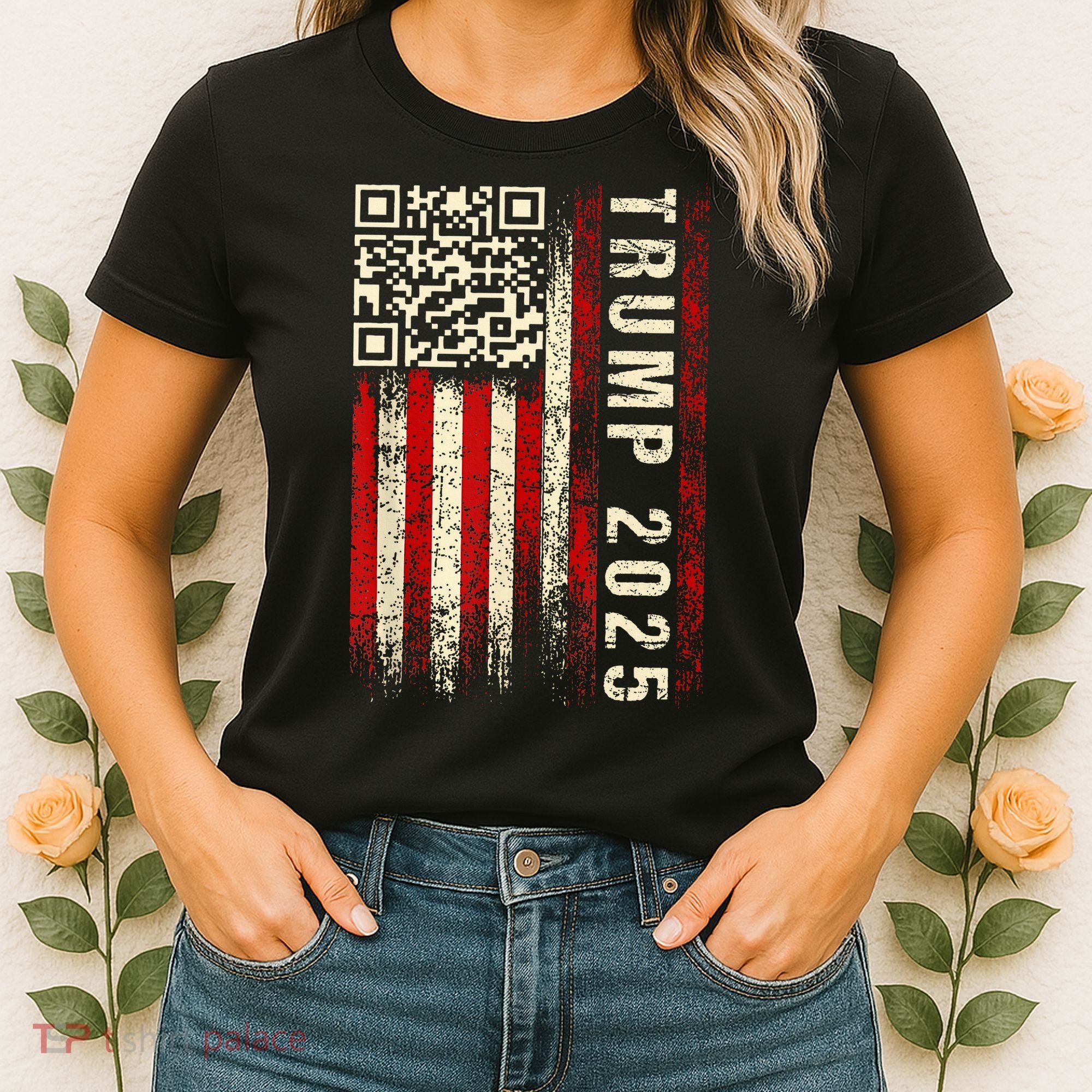 Funny Qr Donald Trump Dancing 4745 Code Video Women's T-Shirt