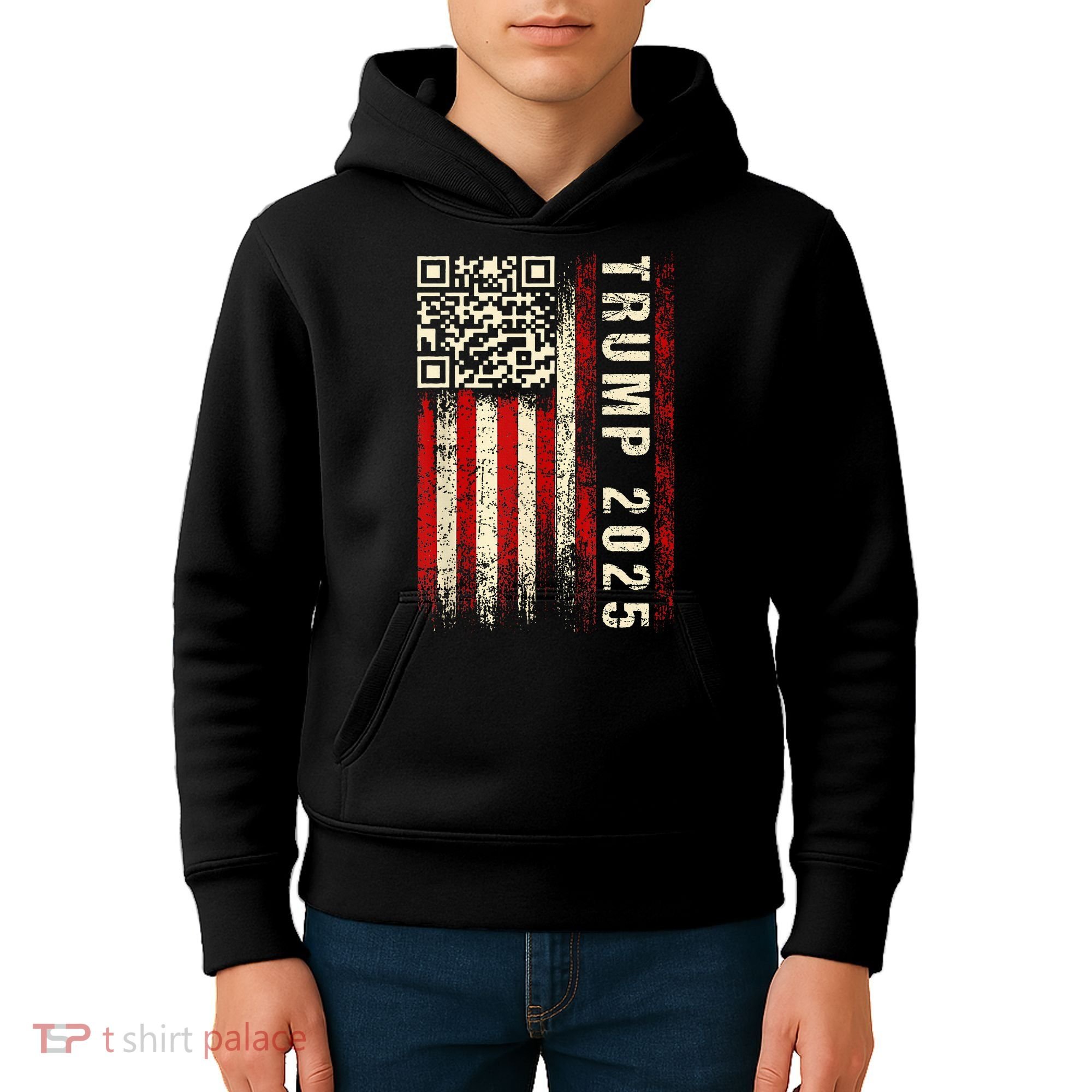 Funny Qr Donald Trump Dancing 4745 Code Video Kids Hoodie