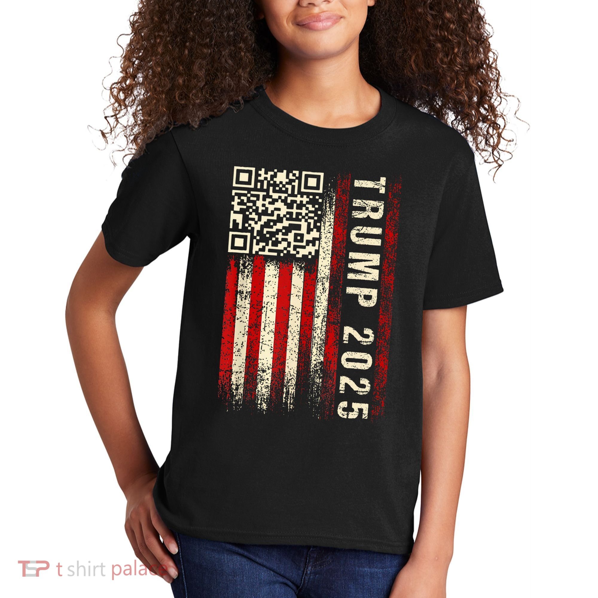 Funny Qr Donald Trump Dancing 4745 Code Video Kids T-Shirt