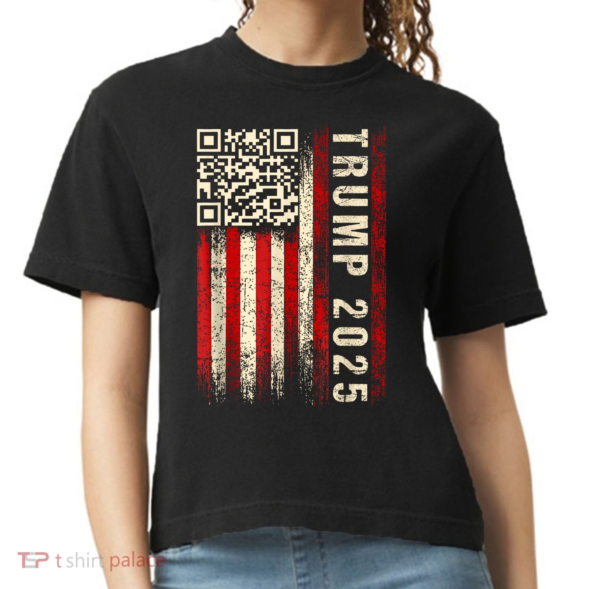 Funny Qr Donald Trump Dancing 47/45 Code Video Comfort Colors Boxy T-Shirt