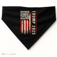Funny Qr Donald Trump Dancing 47/45 Code Video USA-Made Doggie Bandana thumb 0