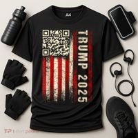 Funny Qr Donald Trump Dancing 47/45 Code Video Cooling Performance Crew T-Shirt thumb 3
