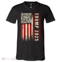 Funny Qr Donald Trump Dancing 47/45 Code Video V-Neck T-Shirt thumb 0