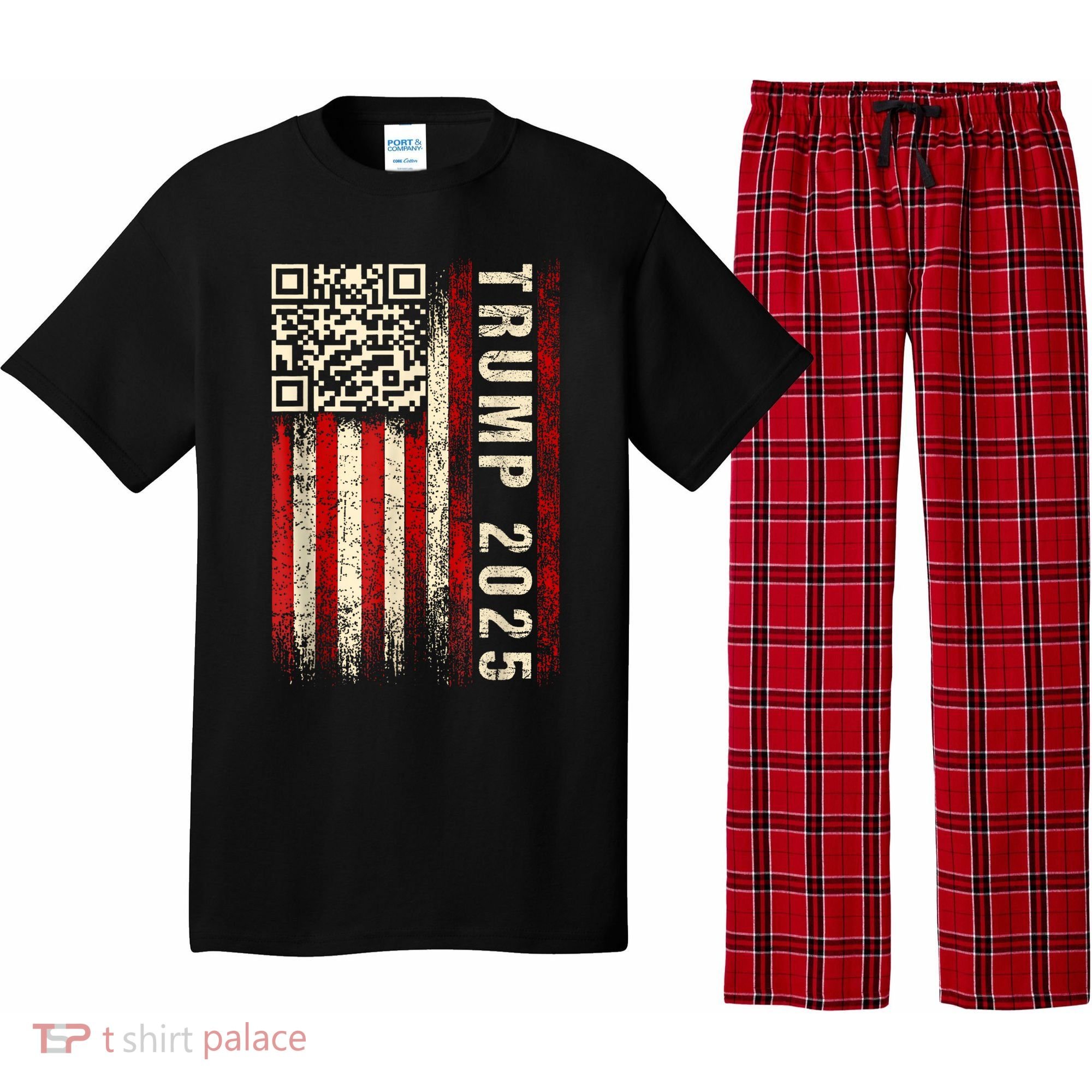 Funny Qr Donald Trump Dancing 47/45 Code Video Pajama Set
