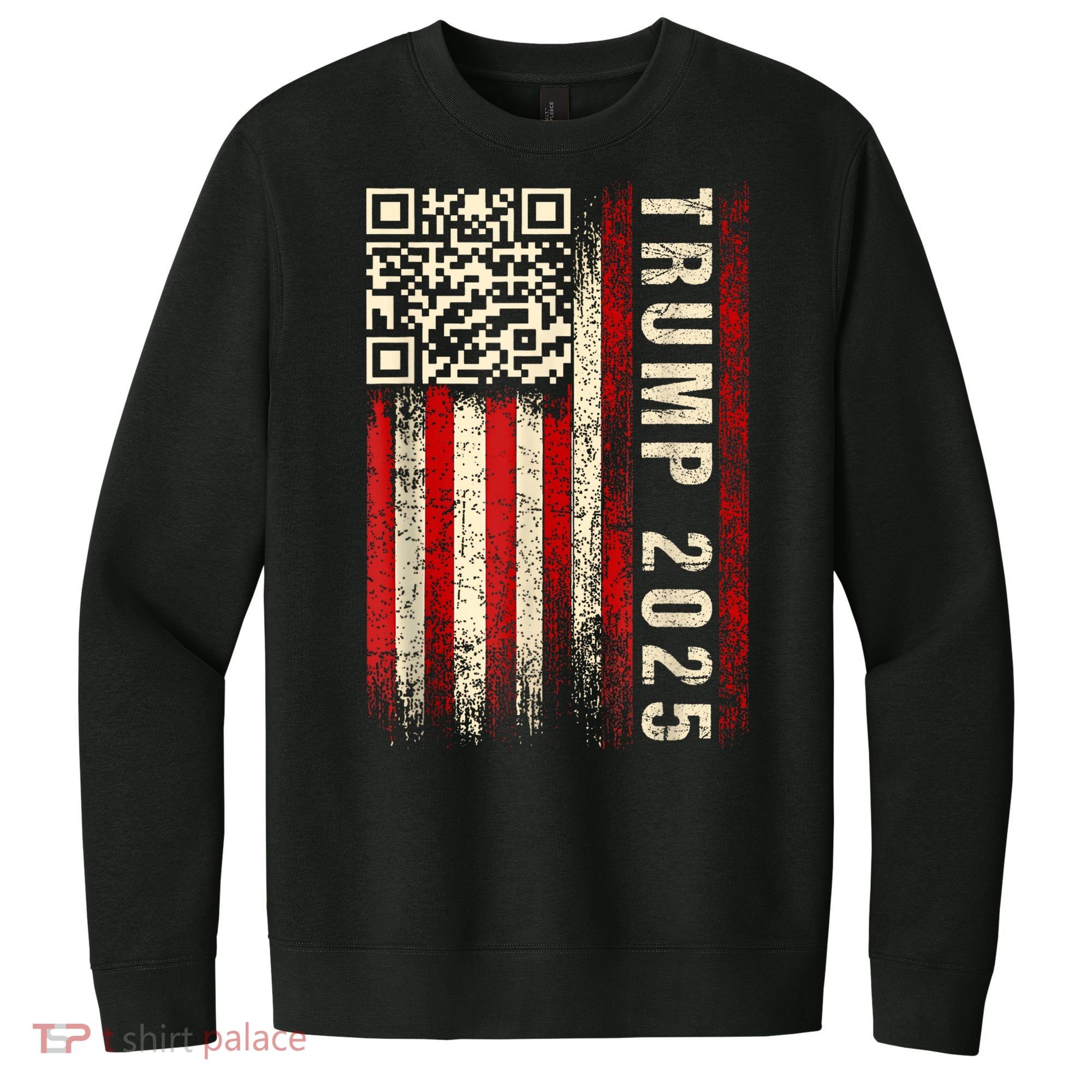 Funny Qr Donald Trump Dancing 47/45 Code Video V.I.T. Fleece Crew Sweatshirt
