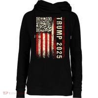 Funny Qr Donald Trump Dancing 47/45 Code Video Womens Funnel Neck Pullover Hood thumb 0