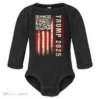 Funny Qr Donald Trump Dancing 47/45 Code Video Baby Long Sleeve Bodysuit thumb 0