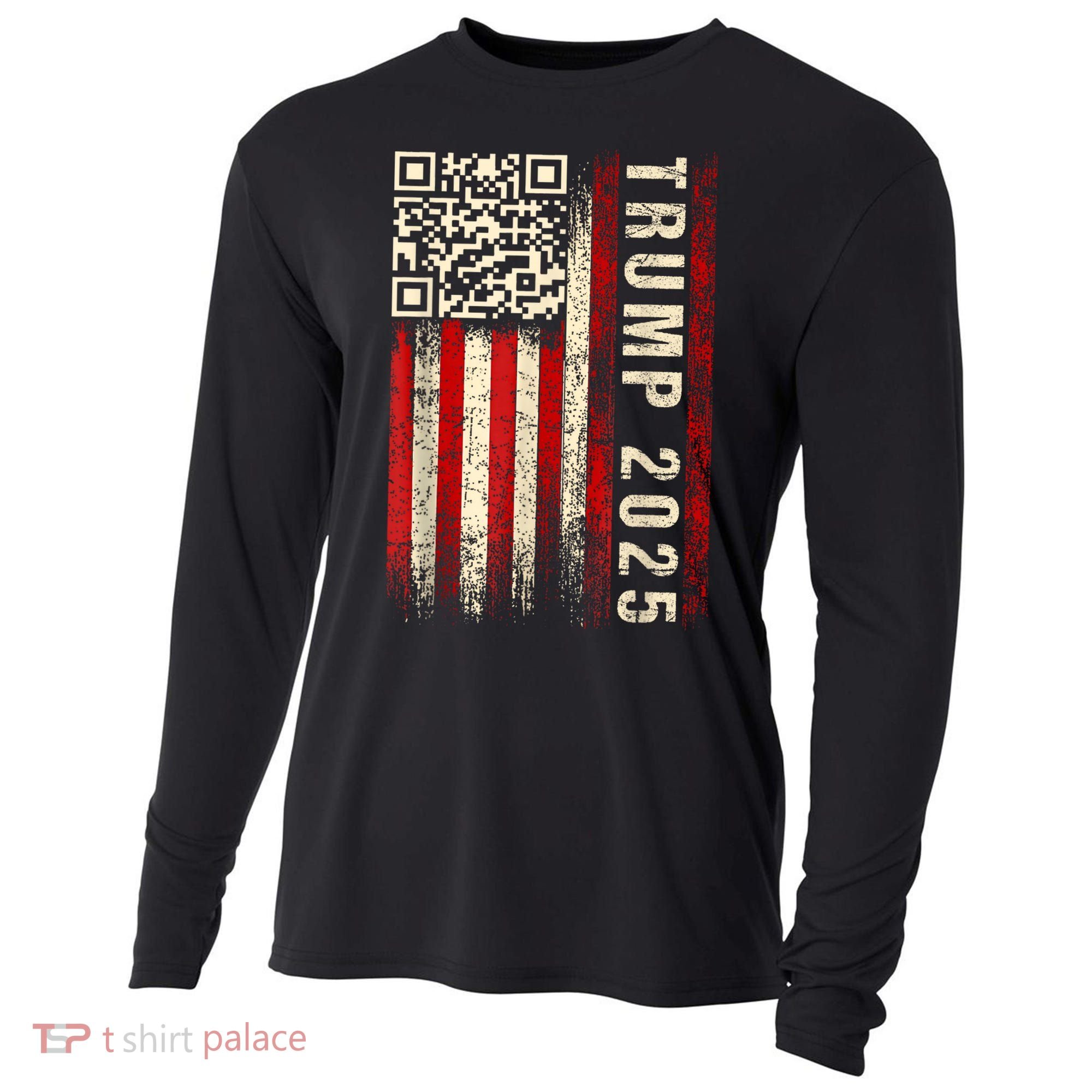 Funny Qr Donald Trump Dancing 47/45 Code Video Cooling Performance Long Sleeve Crew
